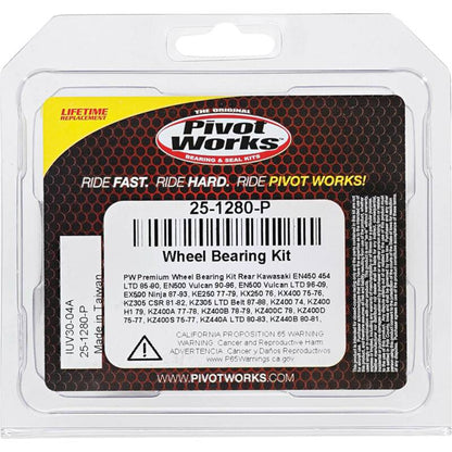 Pivot Works Kawasaki Wheel Bearing Kit Premium Bearings 25-1280-P 25-1280-P Photo - Primary