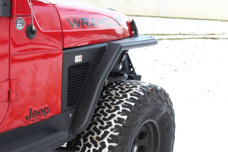 Fishbone Offroad 97-06 Jeep Wrangler Steel Tube Fender Front/Rear - Blk Txtred Pwdercoat (Set Of 4) FB23029 FB23029 Photo - lifestyle view