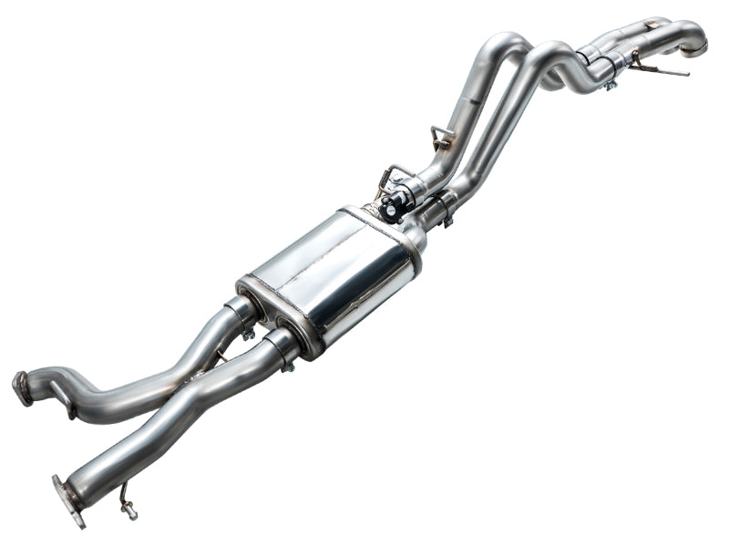 AWE Tuning 22-24 Ford Bronco Raptor 4WD Dual BashGuards Cat-Back SwitchPath Exhaust (No Tips) 3025-31327 3025-31327 Photo - out of package