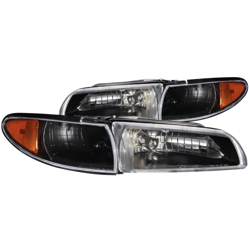 Anzo 1997-2003 Pontiac Grand Prix Crystal Headlights Black 121201 Photo - Primary