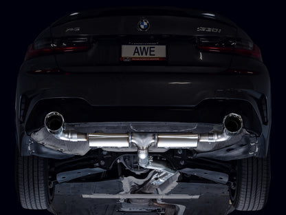 AWE Tuning AWE 19-23 BMW 330i / 21-23 BMW 430i Base G2X Touring Axle Back Exhaust - Chrome Silver 3015-32429 3015-32429 Photo - Mounted