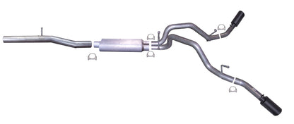 Gibson 14-18 GMC Sierra 1500 Denali 5.3L 3in/2.25in Cat-Back Dual Extreme Exhaust - Black Elite 65658B 65658B Photo - Primary