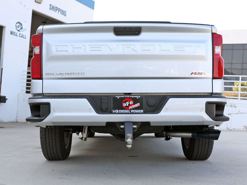aFe Rebel XD Series 3in 304SS DPF-Back 20-21 GM Trucks L6-3.0L (td) LM2 - Dual Black Tip 49-34129-B 49-34129-B Photo - Mounted