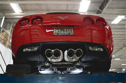 Corsa 06-13 Chevy Corvette C6 Z06 7.0L / 09-13 ZR1 6.2L Polished AxleBack Exhaust w/4.5in Twin Tips 21077 21077 Photo - Mounted