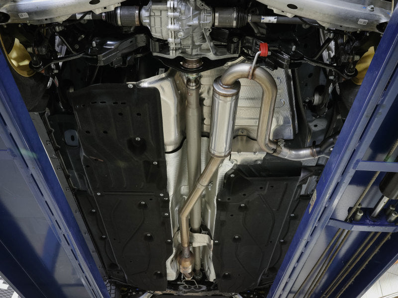 aFe Rebel Series 2.5in 409 SS Cat-Back Exhaust w/ Black Tip 2022 Ford Maverick 49-33144-B 49-33144-B Photo - Mounted