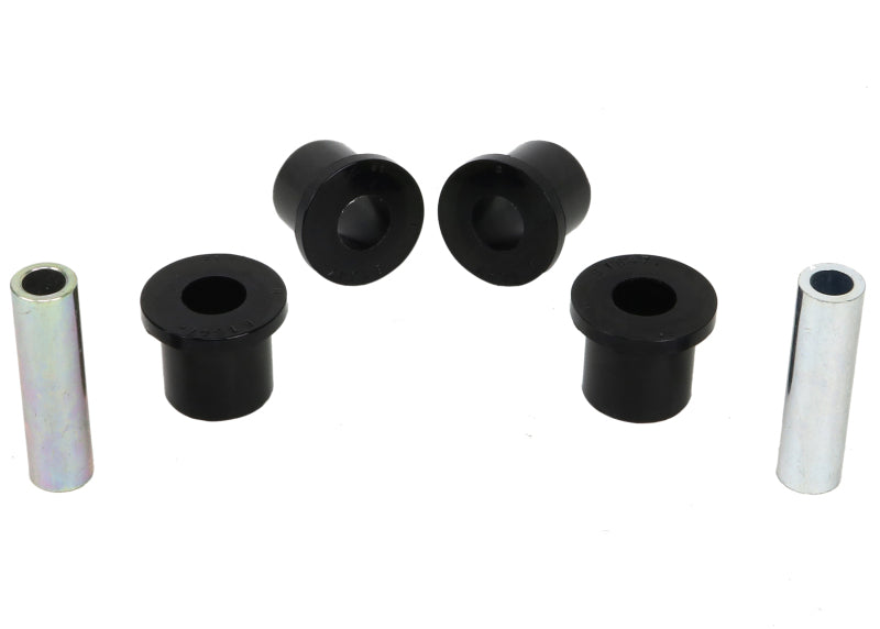Whiteline Plus 97-05 Nissan Frontier D22 2WD Rear Spring Eye and Shackle Bushing W71647 W71647 Photo - Close Up