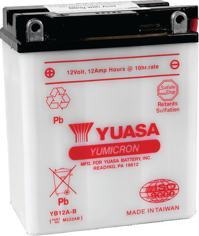 Yuasa Battery Yuasa Yb12A-B Yuasa Battery YUAM222AB YUAM222AB Photo - Primary