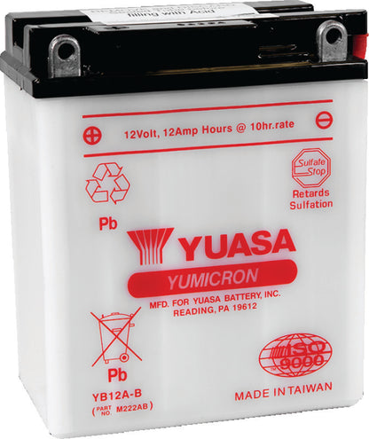 Yuasa Battery Yuasa Yb12A-B Yuasa Battery YUAM222AB YUAM222AB Photo - Primary