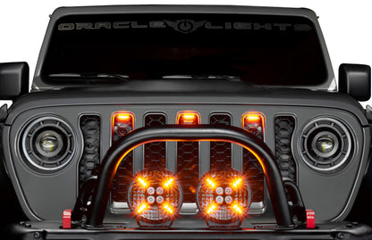 ORACLE Lighting Oracle Universal Pre-Runner Style LED Grill Light Kit (New Style) - Amber w/Tinted Lens 5889-005-T 5889-005-T Photo - lifestyle view