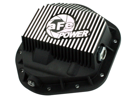 aFe Pro Series Rear Differential Cover Black w/ Machined Fins: Ford F-250/ 46-70082 Photo - Primary