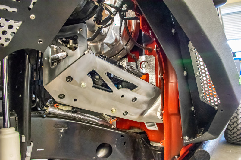 DV8 Offroad 2018+ Jeep JL / JT Engine Bay Compressor Mount CMJL-01 CMJL-01 Photo - Mounted
