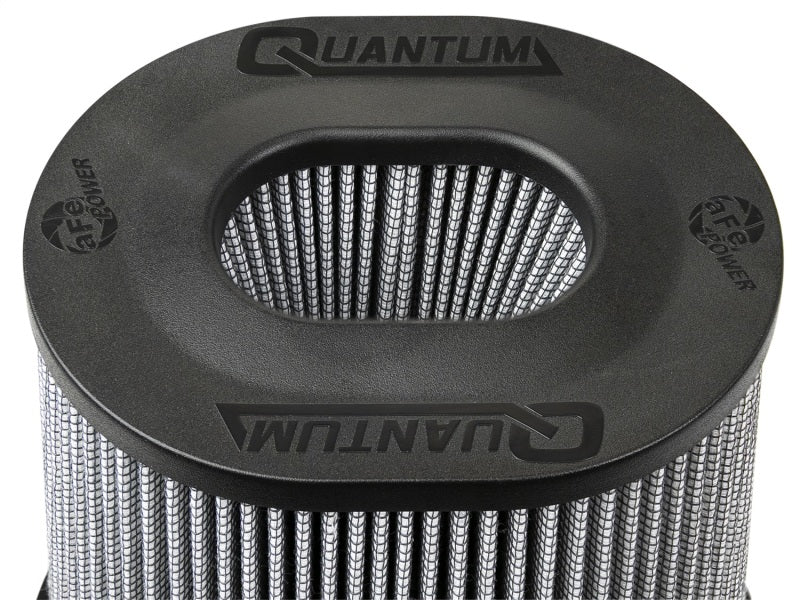 aFe Quantum Pro DRY S Air Filter Inverted Top - 5in Flange x 8in Height 21-91132 Photo - Unmounted