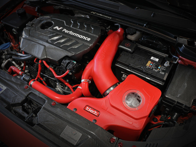 aFe Takeda 19-20 Hyundai Veloster N 2.0L (t) Momentum Cold Air Intake System w/Pro DRY S Filter 56-70021DR 56-70021DR Photo - Mounted