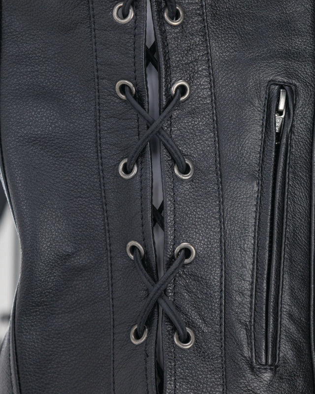 Kuryakyn Leather By River Road Sapphire Leather Vest Black Womens - Small 094444 094444 User 3