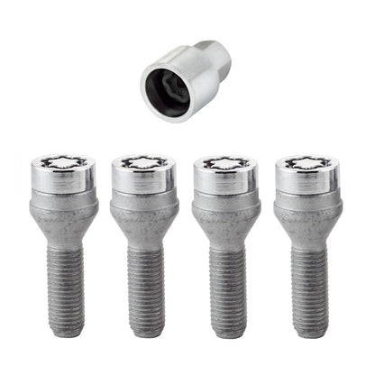 McGard Wheel Lock Bolt Set - 4pk. (Cone Seat) M12X1.5 / 17mm Hex / 31.7mm Shank Length - Chrome 27015 27015 Photo - Primary