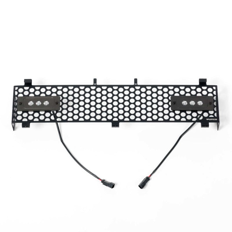 Putco 11-16 Ford SuperDuty - SS Black Punch Design w/ Qty 2 - 6in Light bars Bumper Grille Inserts 88165L-2 88165L-2 Photo - Primary
