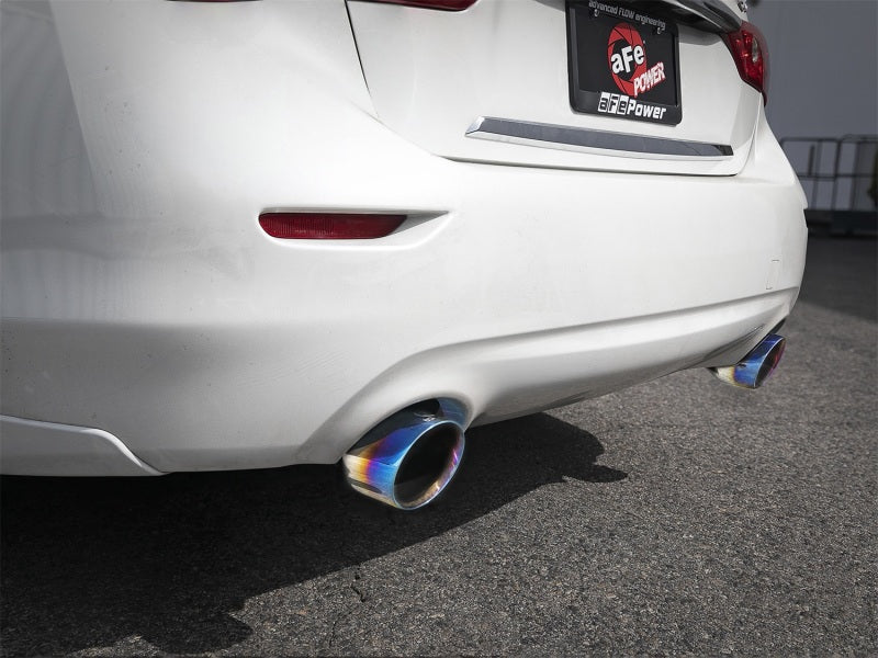 aFe Takeda 2.5in 304 SS Axle-Back Exhaust w/ Blue Flame Tips 16-18 49-36130NM-L Photo - Mounted
