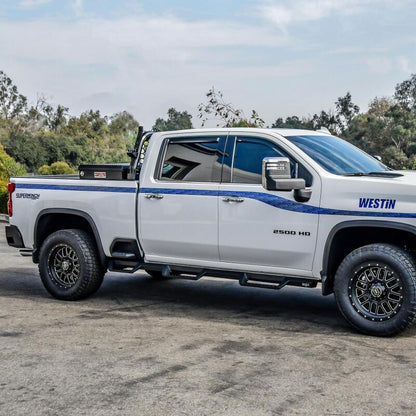 Westin 2020 Chevy Silverado 2500/3500 Crew Cab (6.5ft Bed) HDX W2W Nerf Step Bars - Textured Black 56-534765 56-534765 Photo - Mounted