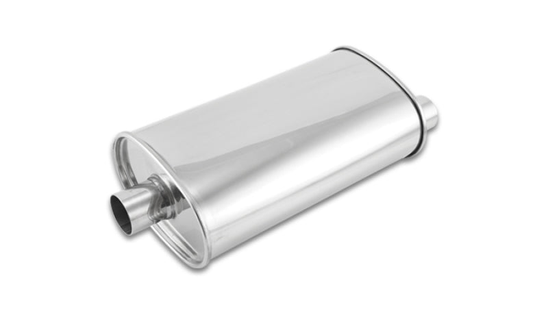 Vibrant StreetPower Oval Muffler - 2in Inlet/Dual Outlet (Center In - Offset Out) 1104 1104 Photo - Primary