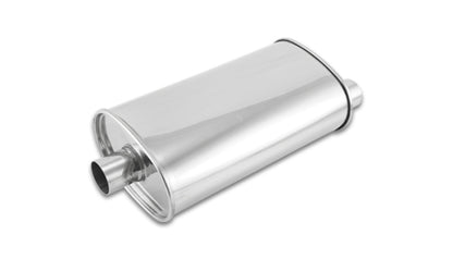 Vibrant StreetPower Oval Muffler - 2in Inlet/Dual Outlet (Center In - Offset Out) 1104 1104 Photo - Primary