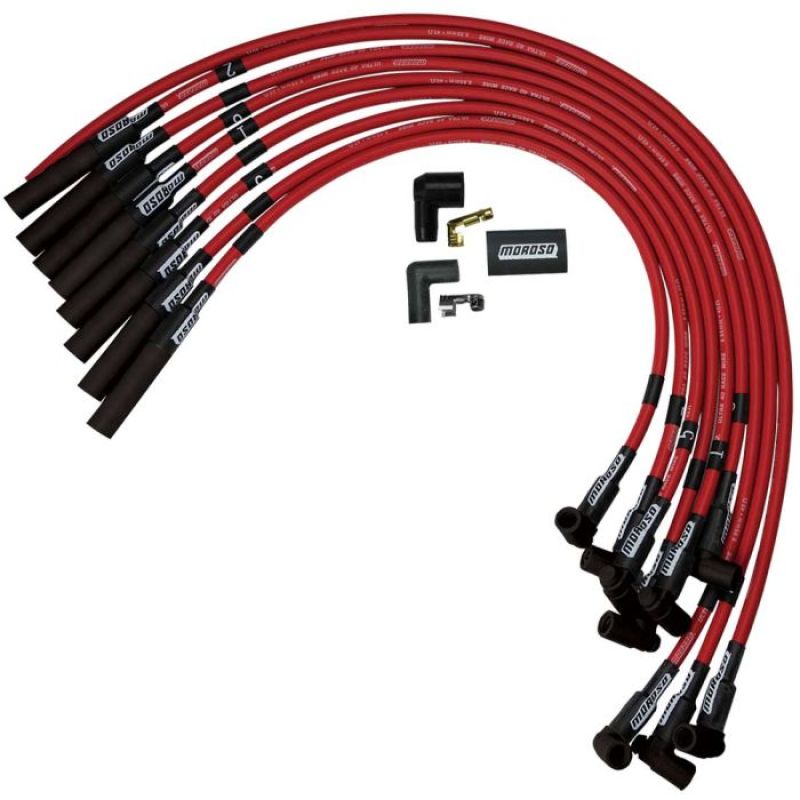 Moroso Chevrolet Big Block Ignition Wire Set - Ultra 40 - Unsleeved - HEI - Over Valve - Red 73688 73688 User 1