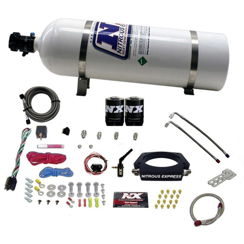 Nitrous Express 2014+ GM 6.2L Truck Nitrous Plate Kit (35-300HP) w/15lb Bottle 20937-15 20937-15 Photo - Primary