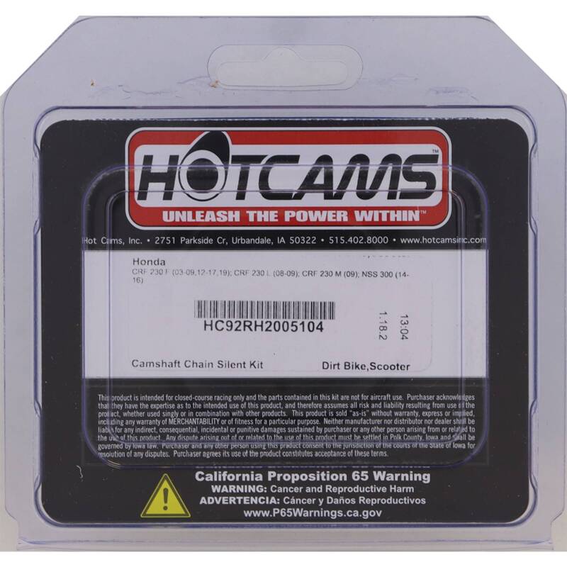 Hot Cams 03-09/12-17/2019 CRF 230 F/08-09 CRF 230 L Camshaft Chain Silent Kit HC92RH2005104 HC92RH2005104 Photo - Primary