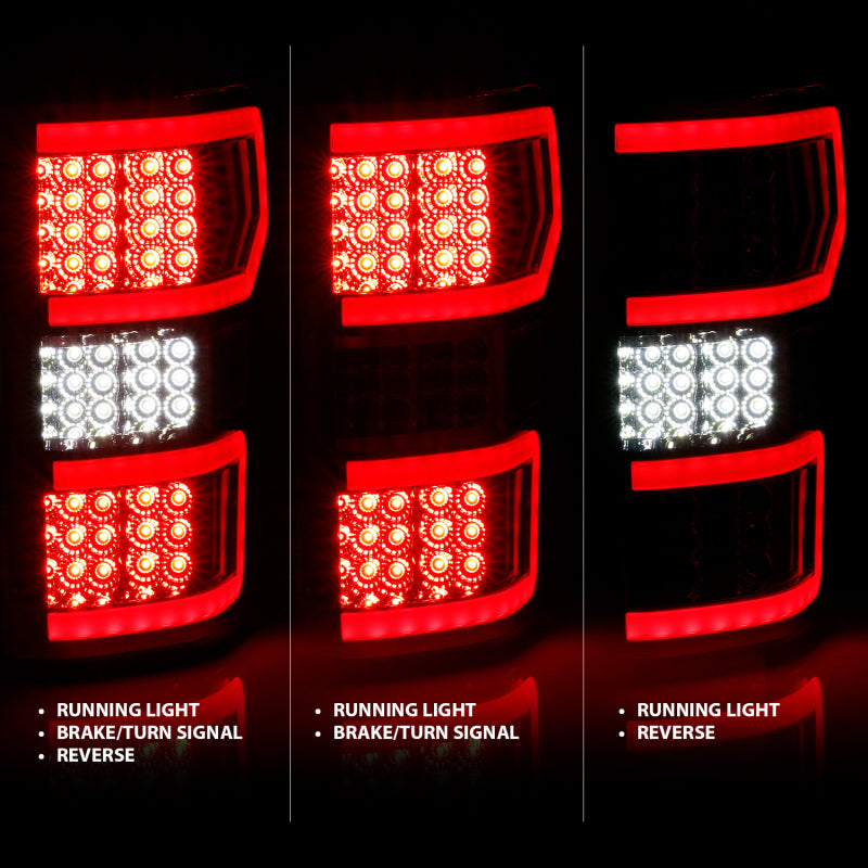 ANZO 2018-2019 Ford F-150 LED Taillight Chrome (Red Light Bar) (w/ Sequential) 311316 311316 Photo - Primary