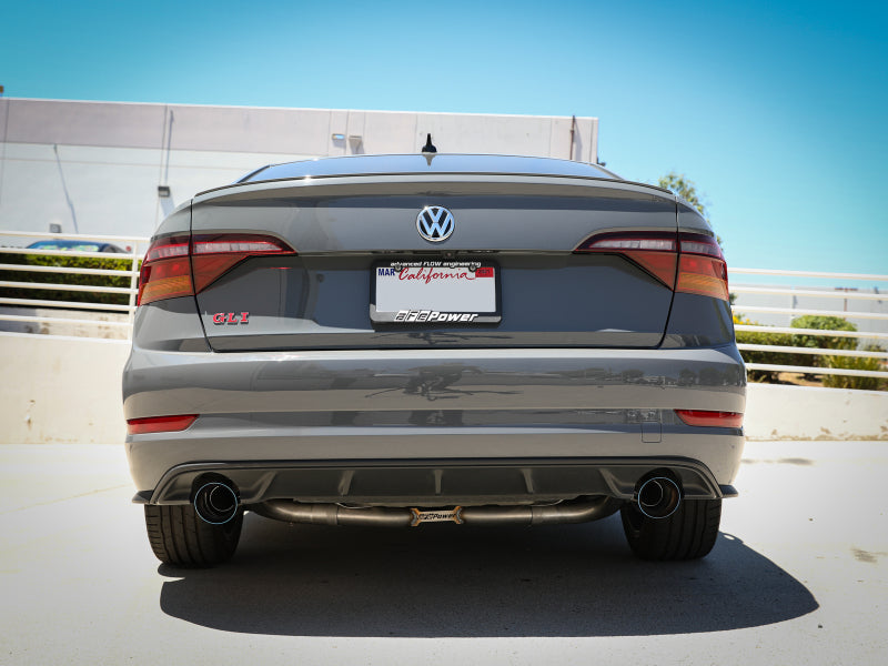 aFe 19-21 VW Jetta GLI (MKVII) L4-2.0L (t) MACH Force-Xp 304 SS Cat-Back Exhaust System Blue Tips 49-36432-L 49-36432-L Photo - Mounted