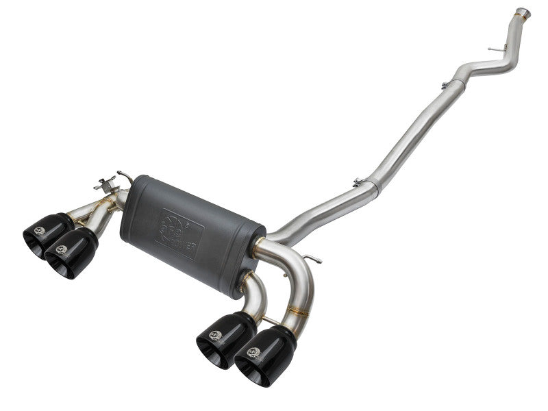 aFe 16-18 BMW M2 L6-3.0L MACH Force-Xp 3in to 2.5in 304 SS Cat-Back Exhaust System-Quad Black Tips 49-36330-1B 49-36330-1B Photo - Primary