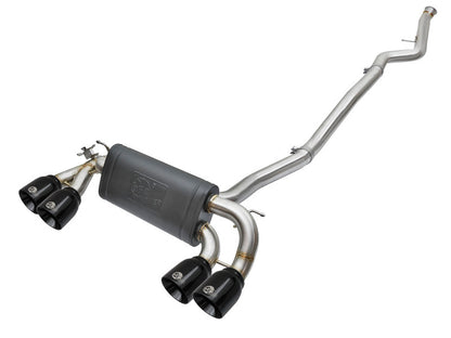 aFe 16-18 BMW M2 L6-3.0L MACH Force-Xp 3in to 2.5in 304 SS Cat-Back Exhaust System-Quad Black Tips 49-36330-1B 49-36330-1B Photo - Primary
