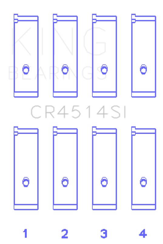 King Engine Bearings King Toyota 1AZFE/2AZFE Connecting Rod Bearing Set CR4514SI025 CR4514SI025 Photo - Primary