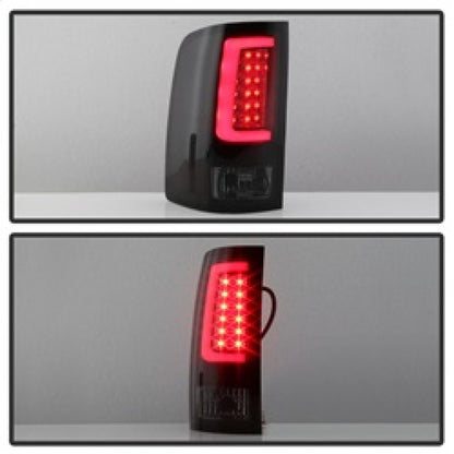 Spyder 07-13 GMC Sierra 1500 V2 Light Bar LED Tail Lights - Blk Smoke (ALT-YD-GS07V2-LBLED-BSM) 5084750 5084750 Photo - Unmounted
