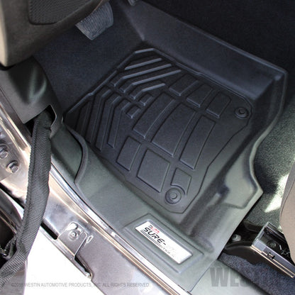 Westin 2018-2019 Jeep Wrangler JL Wade Sure Fit Floor Liners Front - Black 72-110102 72-110102 Photo - Mounted