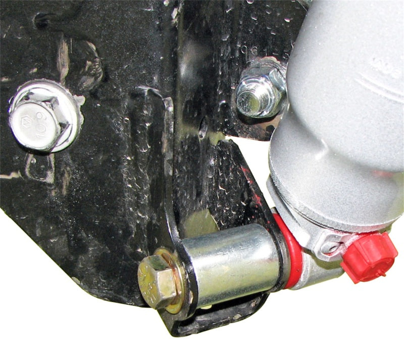 RockJock JK Shock Mount Relocation Kit Rear Lower w/ Hardware Pair CE-9807RSRK CE-9807RSRK Photo - Mounted