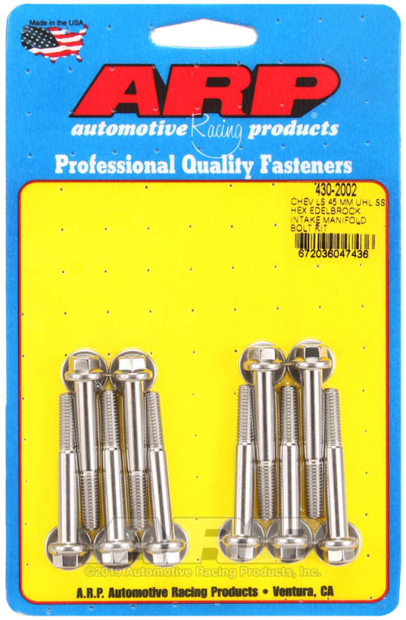 ARP Chevy LS 45mm UHL hex Edelbrock intake manifold bolt kit 0V6BH 430-2002 Photo - Primary