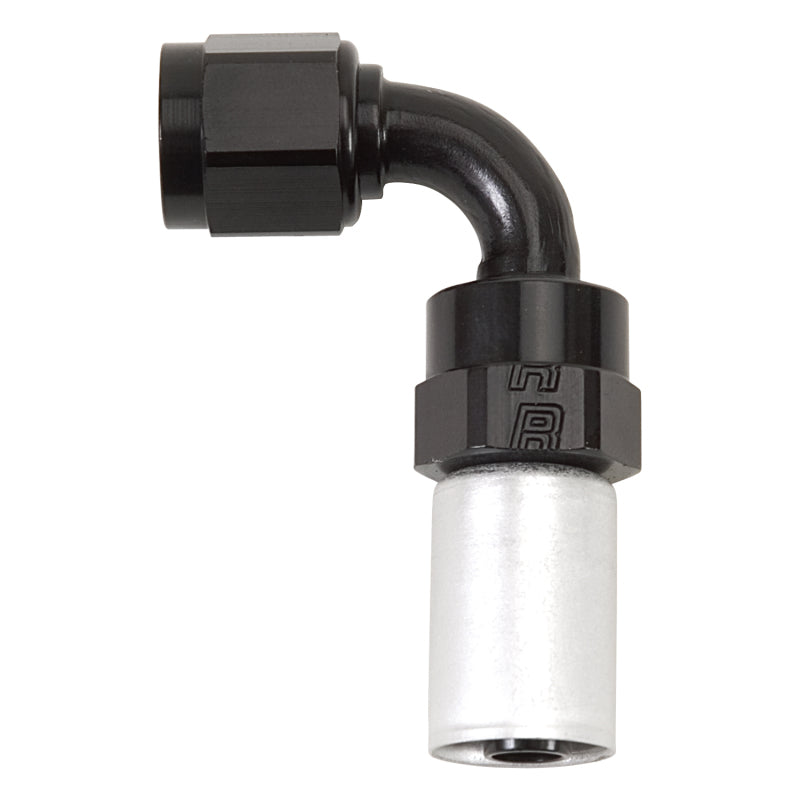 Russell #10 Crimp-on 90° Hose End - Black / Silver 610603 Photo - Primary