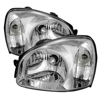 SPYDER Xtune Hyundai Santa Fe 2003-2006 Crystal Headlights Chrome HD-JH-HYSA03-C 9024832 9024832 Photo - Primary