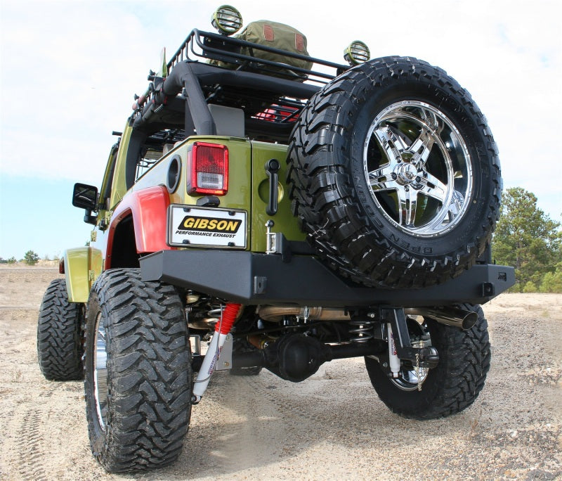 Gibson 12-17 Jeep Wrangler 3.6L Unlimited/ 07-11 Wrangler 3.8L Cat-Back Exhuast - Stainless 617301 617301 Photo - Mounted