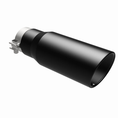 Magnaflow Tip Stainless Black Coated Single Wall Round Single Outlet 5in Dia 3.5in Inlet 14.5in L 35237 35237 360 Degree Image Set