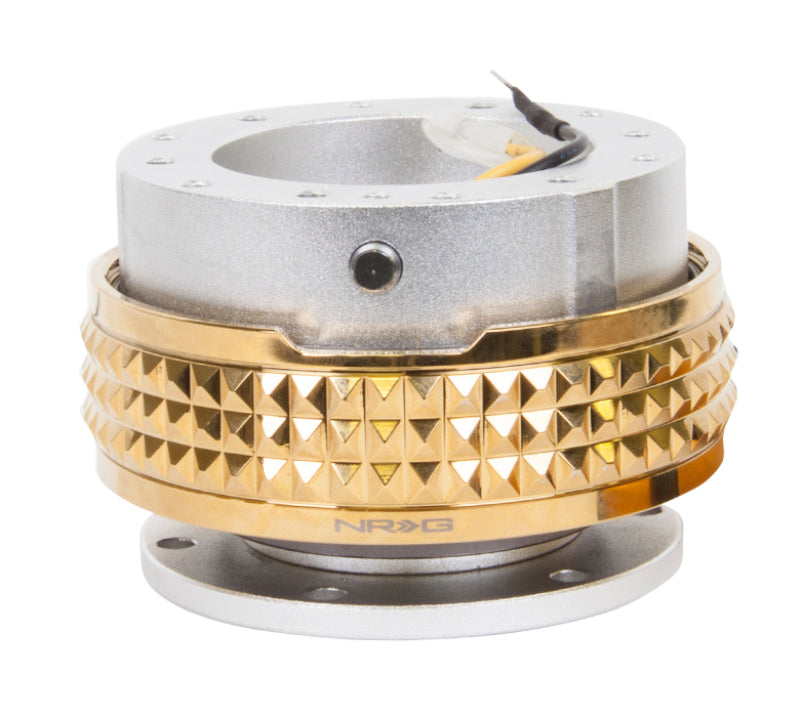 NRG Quick Release Kit - Pyramid Edition - Silver Body / Chrome Gold Pyramid Ring SRK-210SL/CG SRK-210SL/CG Photo - Primary