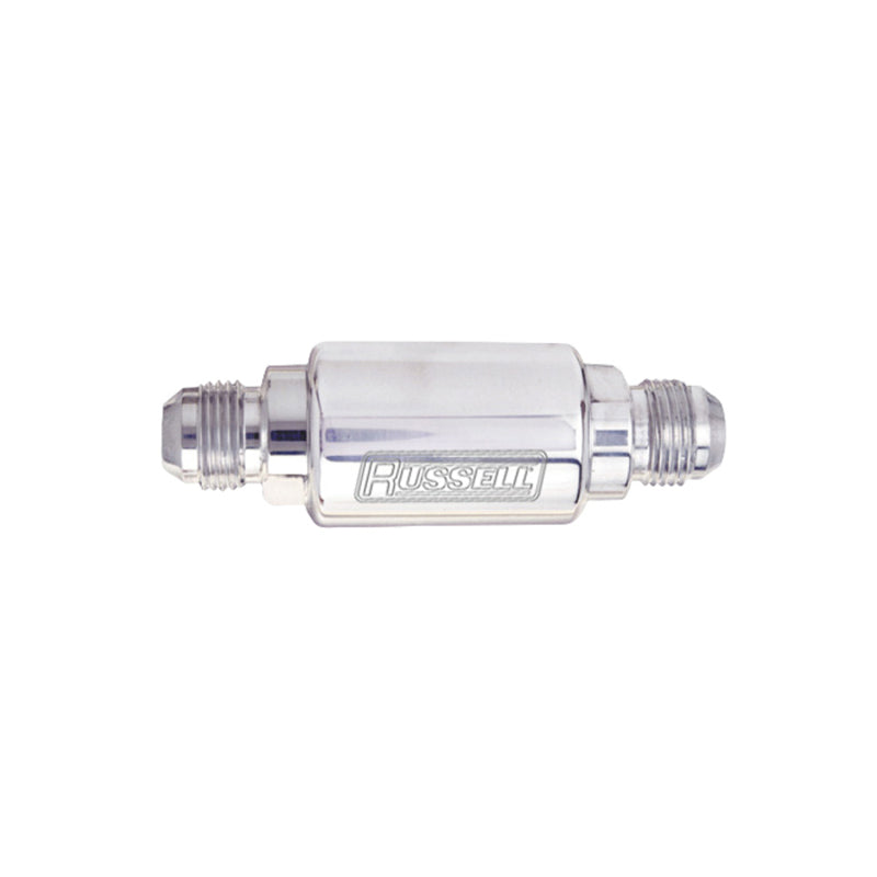 Russell Comp Fuel Filter #6 X 3/8 Male Npt Polished Aluminum 650200 Photo - Primary