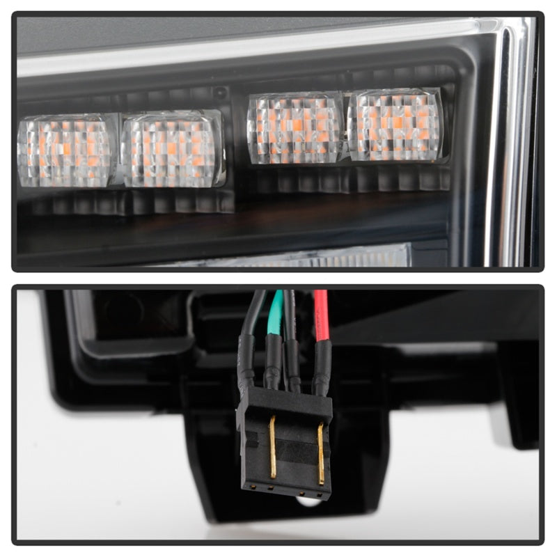 Spyder Jeep Wrangler 2018-2019 (Halogen Model Only) LED Front Bumper Lights - Seq. Signal - Black 5086785 5086785 Photo - Unmounted