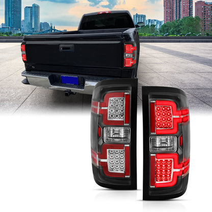 ANZO 2014-2018 Chevy Silverado 1500 LED Taillights Black 311289 311289 Photo - Primary