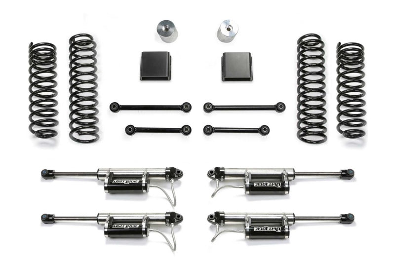 Fabtech 2020 Jeep Gladiator JT 6 Cyl 4WD 3in Sport II System w/DL 2.25 Resi Shocks K4164DL K4164DL Photo - Primary