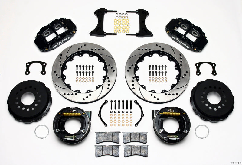 Wilwood Rear P-Brake Kit, 14.00", Drilled, New Big Ford 2.50" Offset 140-10012-D Photo - Primary