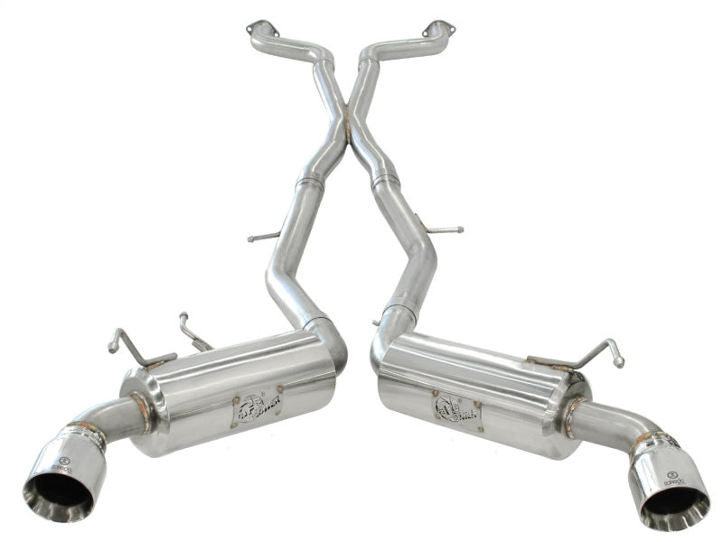 aFe Takeda 2-1/2in 304 Stainless Steel Cat-Back Exhaust System Nissan 370Z 49-36107 Photo - Unmounted