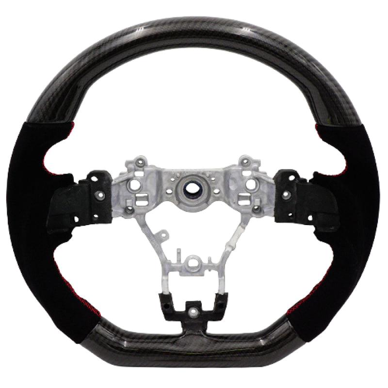 BLOX Racing 15-21 Subaru Carbon/Alcantara Steering Wheel Red Stitching BXSW-50010-R