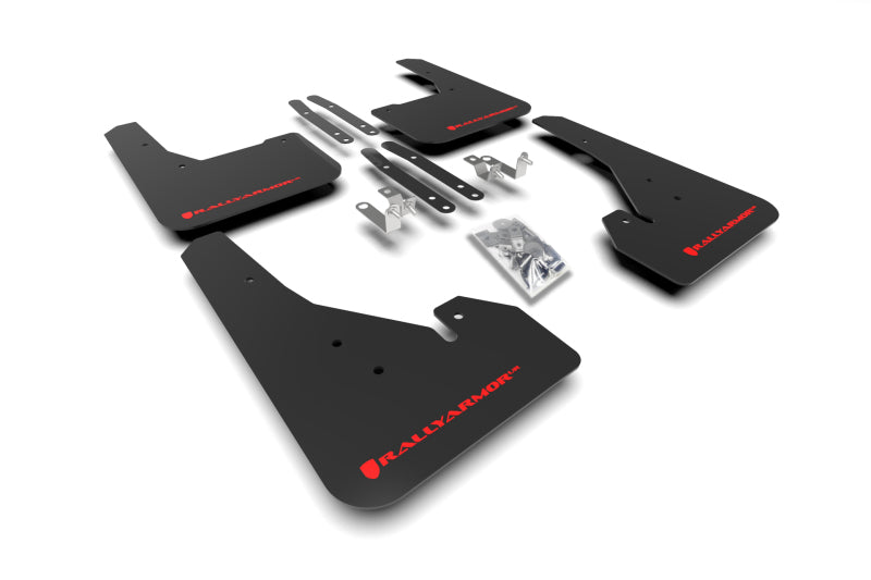 Rally Armor 18-22 Toyota Corolla Hatchback Black UR Mud Flap Red Logo MF67-UR-BLK/RD MF67-UR-BLK/RD Photo - Primary