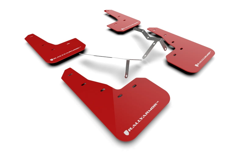 Rally Armor 2022 Honda Civic (Incl. Si/Sport/Touring) Red UR Mud Flap w/ White Logo MF90-UR-RD/WH MF90-UR-RD/WH Photo - Primary